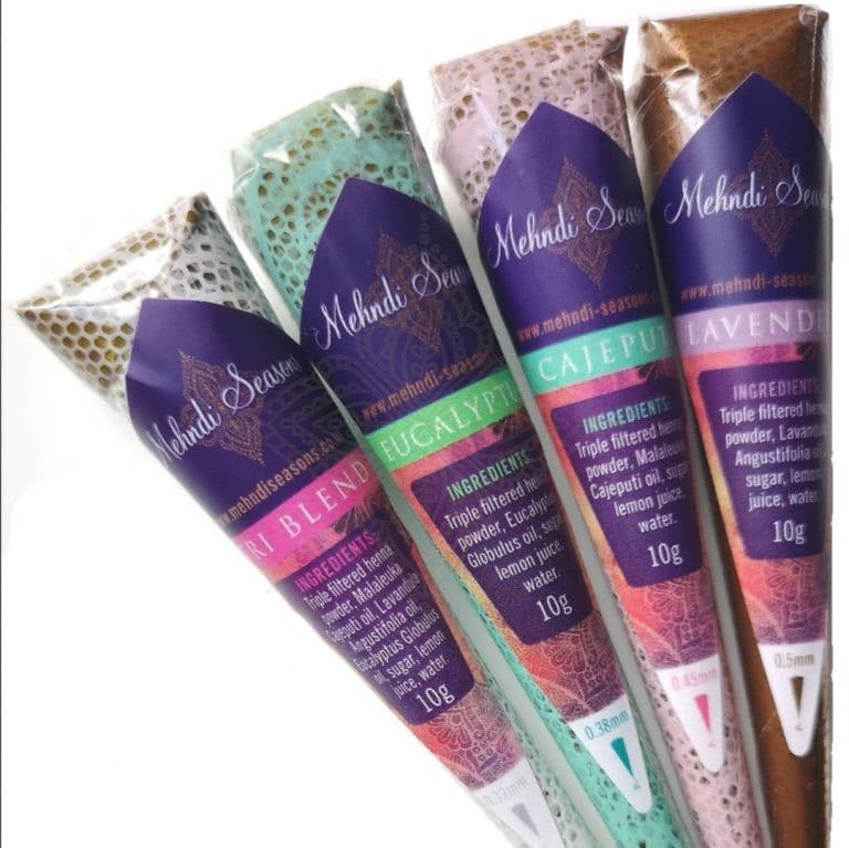 Henna Cones Signature Small (10g Packs of 5) Mehndi Seasons