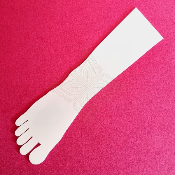 white foot template
