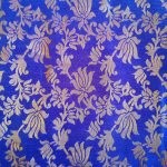 Royal-blue-lotus-print